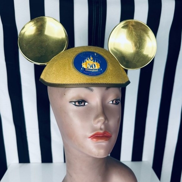 Disney 50th Anniversary 2005 Gold Mickey Ears Cap - Picture 4 of 5